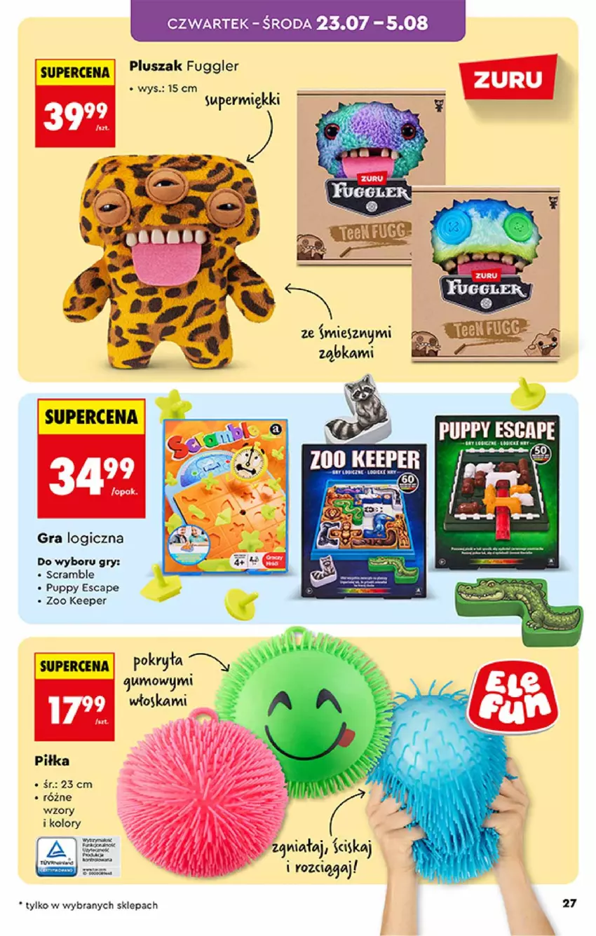 Gazetka promocyjna Biedronka - Okazje Tygodnia - ważna 20.07 do 01.08.2026 - strona 27 - produkty: Gra, Gry, Pluszak