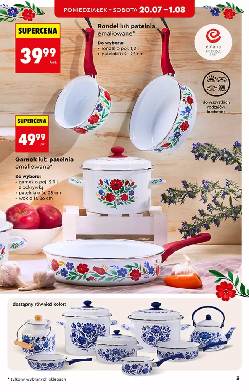 Gazetka promocyjna Biedronka - Okazje Tygodnia - ważna 20.07 do 01.08.2026 - strona 3 - produkty: Garnek, Patelnia, Rondel