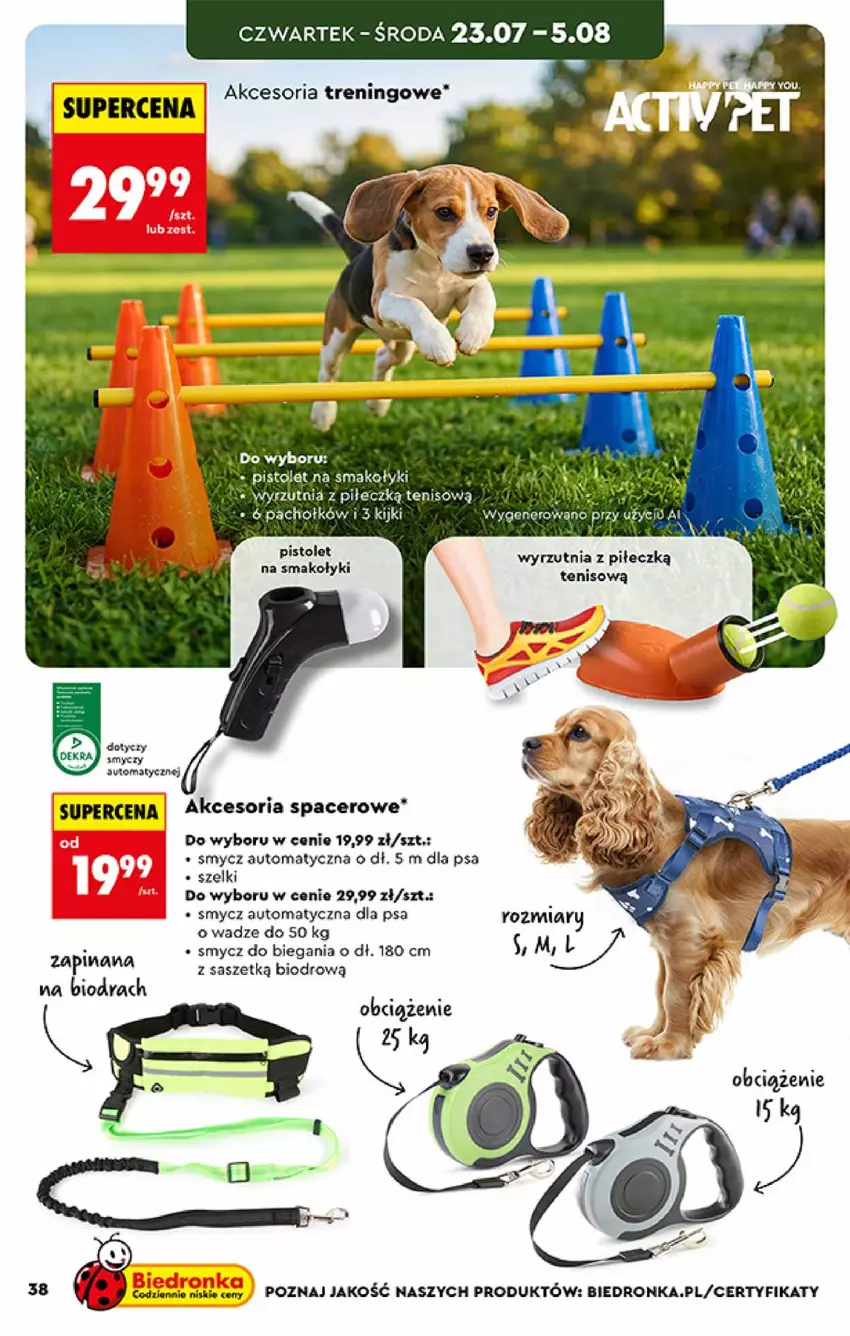Gazetka promocyjna Biedronka - Okazje Tygodnia - ważna 20.07 do 01.08.2026 - strona 38 - produkty: Acer, Fa, Pistolet, Smycz, Wyrzutnia