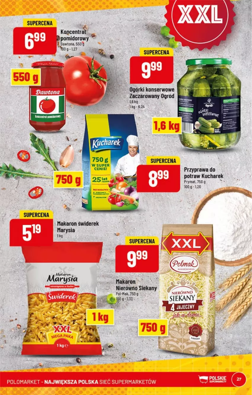 Gazetka promocyjna PoloMarket - Gazetka pomocyjna - ważna 25.01 do 31.01.2022 - strona 27 - produkty: Dawtona, Kucharek, Makaron, Ogórki konserwowe, Ogród, Olma, Prymat, Przyprawa do potraw, Ser