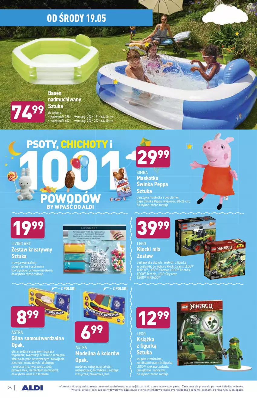 Gazetka promocyjna Aldi - ważna 17.05 do 22.05.2021 - strona 26 - produkty: Inka, Klocki, Książka, LEGO, LEGO City, Outward, Ser, Sok, Tera