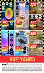 Gazetka promocyjna Netto - Od Poniedziałku - Gazetka - ważna od 23.12 do 23.12.2025 - strona 22 - produkty: Kujawski, Top, Sok, Gry, Gra, Przewód, Brie, Stolik, Karp, Rajstopy, Pojemnik, Silan, Lampa LED, Stolik kawowy, Podlaski, Stock, Lampa podłogowa, Nawilżacz powietrza, Gatta, Wino, Lampa, Parownica, Akumulator, Fa