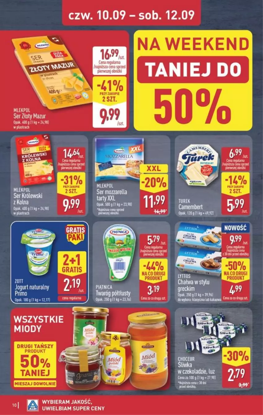 Gazetka promocyjna Aldi - Oferta weekendowa - ważna 10.09 do 12.09.2026 - strona 10 - produkty: Gala, Gra, LG, Piątnica, Złoty Mazur