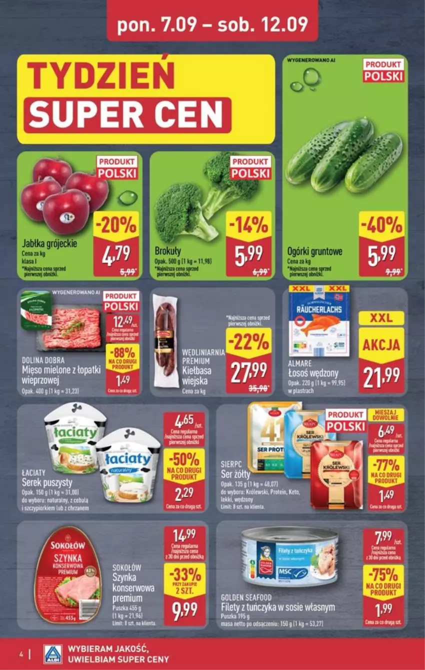 Gazetka promocyjna Aldi - Oferta weekendowa - ważna 10.09 do 12.09.2026 - strona 4 - produkty: Koc, Ser, Sok, Sokołów, Szynka, Szynka konserwowa