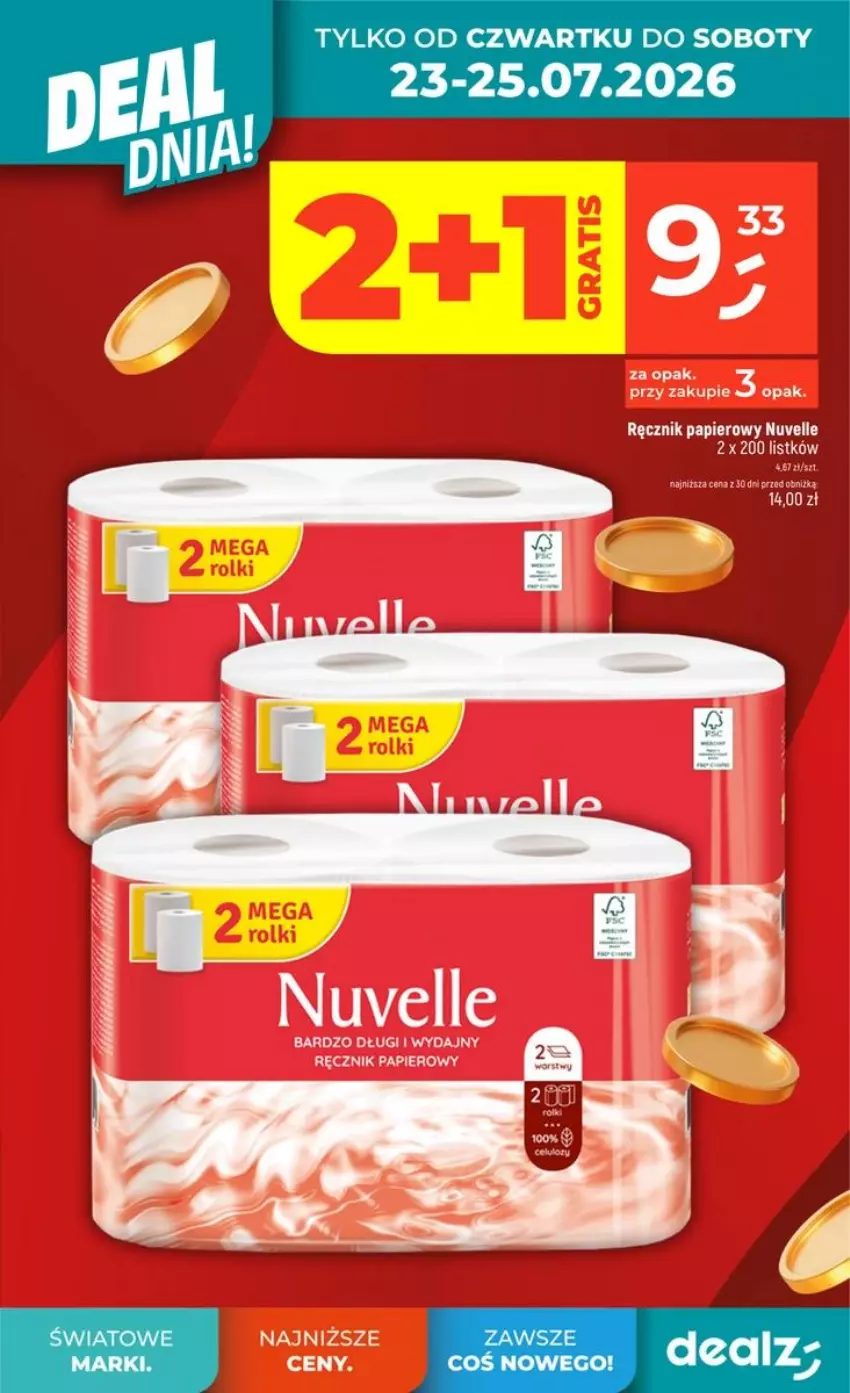 Gazetka promocyjna Dealz - DEAL DNIA - ważna 23.07 do 29.07.2026 - strona 3 - produkty: Fa, Papier, Ręcznik