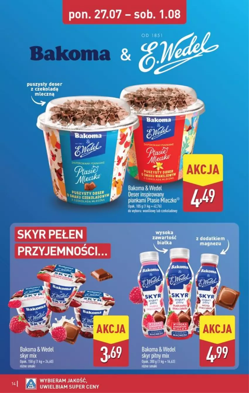 Gazetka promocyjna Aldi - Pełna oferta - ważna 27.07 do 01.08.2026 - strona 14 - produkty: Bakoma