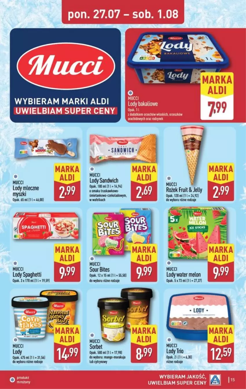 Gazetka promocyjna Aldi - Pełna oferta - ważna 27.07 do 01.08.2026 - strona 15 - produkty: Fa, Lody, Mango, Melon, Spaghetti