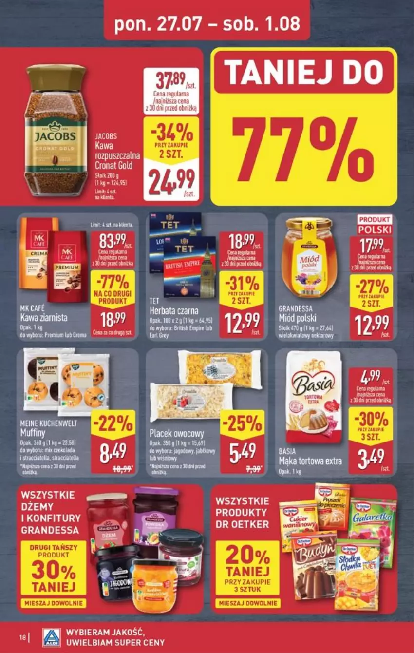 Gazetka promocyjna Aldi - Pełna oferta - ważna 27.07 do 01.08.2026 - strona 18 - produkty: Baton, Dżem, Kawa
