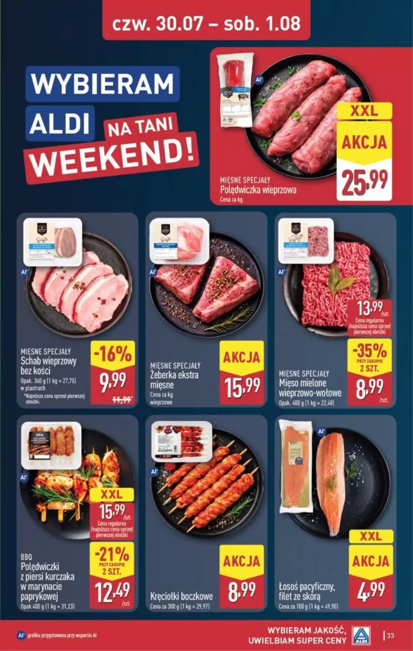Gazetka promocyjna Aldi - Pełna oferta - ważna 27.07 do 01.08.2026 - strona 33 - produkty: Fa, Gra, Kurczak, Mięso, Mięso mielone