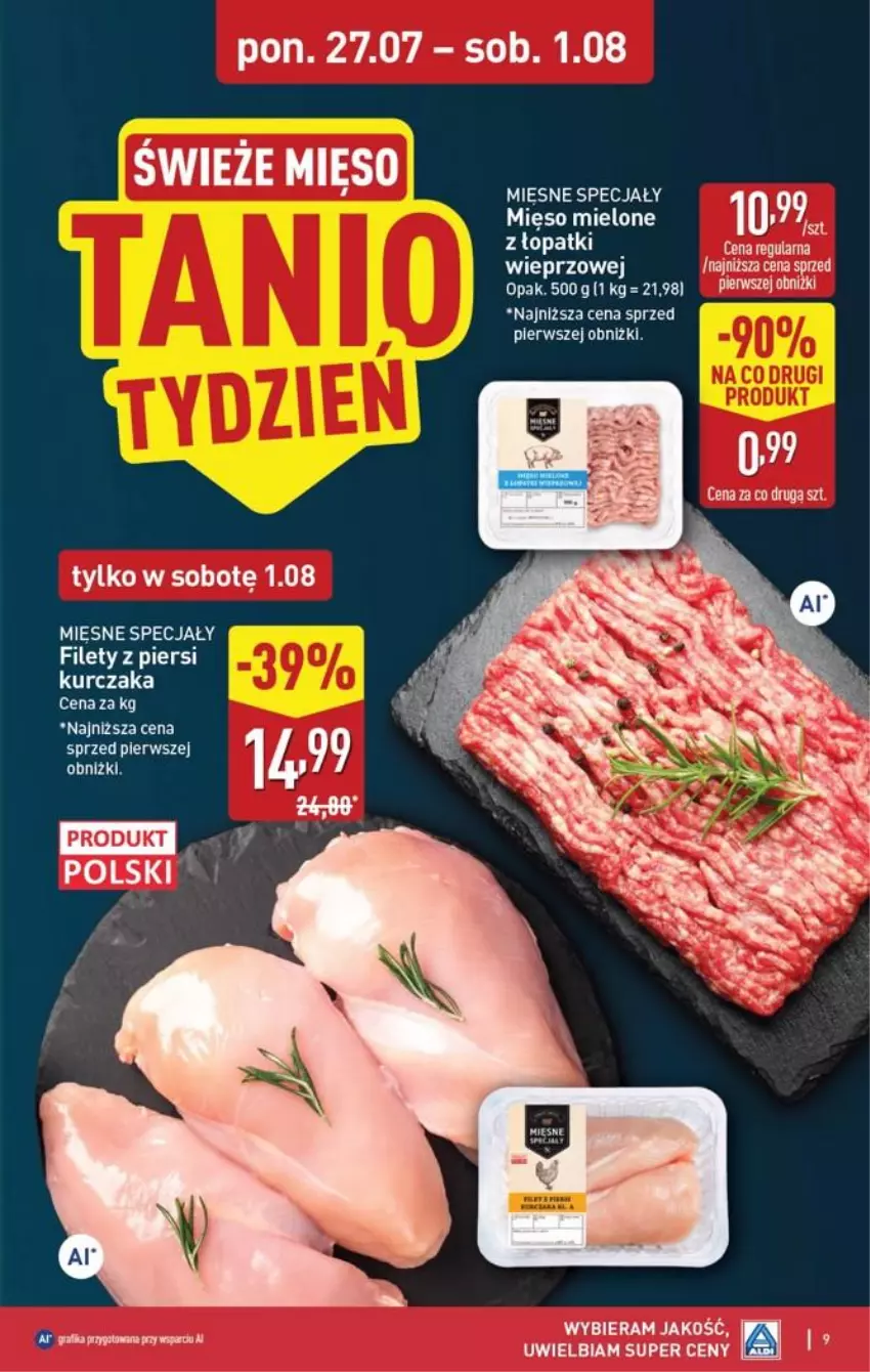 Gazetka promocyjna Aldi - Pełna oferta - ważna 27.07 do 01.08.2026 - strona 9 - produkty: Kurczak, Mięsne specjały, Mięso