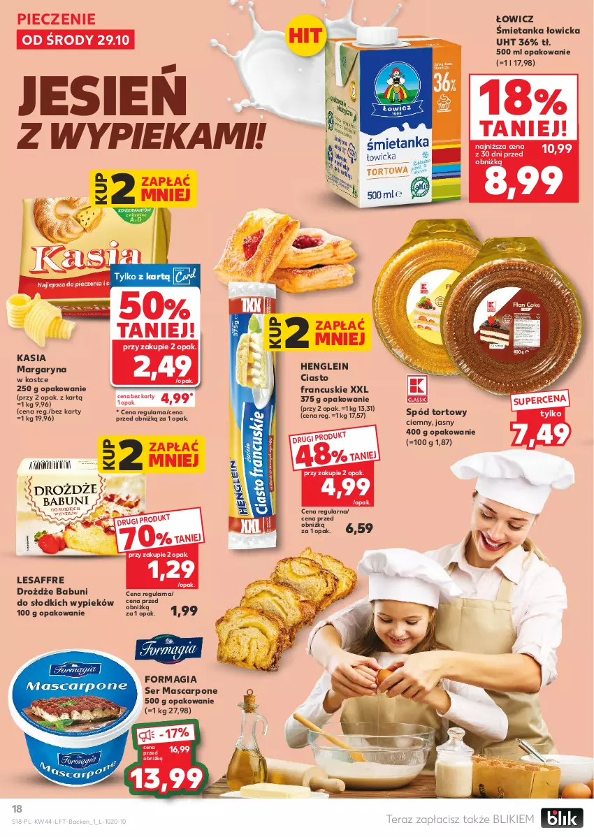 Gazetka promocyjna Kaufland - Gazetka tygodnia - ważna 29.10 do 05.11.2025 - strona 18 - produkty: Babuni, Ciasto francuskie, Drożdże, Kasia, Margaryna, Mascarpone, Piec, Ser, Tera