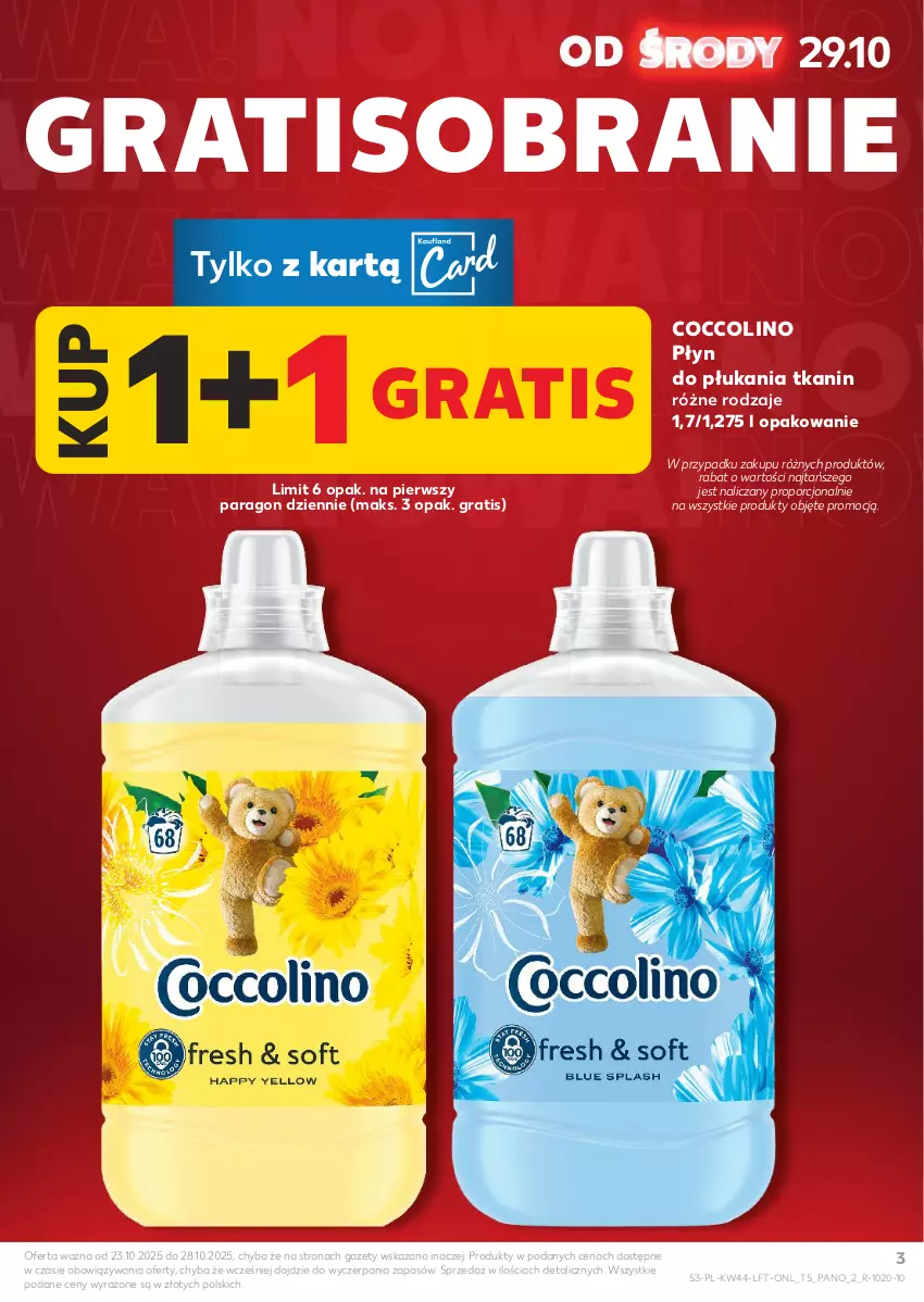 Gazetka promocyjna Kaufland - Gazetka tygodnia - ważna 29.10 do 05.11.2025 - strona 3 - produkty: Coccolino, Gra, Płyn do płukania, Por