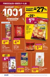 Gazetka promocyjna Aldi - Gazetka - ważna od 14.08 do 14.08.2021 - strona 14 - produkty: Pistacje, Ser, Migdały, Chipsy, Chrupki, Tera, Salsa, Rodzynki, Pringles, Felix, Grill, Fa