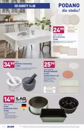 Gazetka promocyjna Aldi - Gazetka - ważna od 14.08 do 14.08.2021 - strona 34 - produkty: Piec, Tortownica, Stół, Forma do pieczenia, Keksówka, Bieżnik, Obrus, Podkład