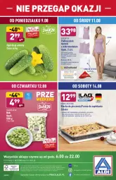 Gazetka promocyjna Aldi - Gazetka - ważna od 14.08 do 14.08.2021 - strona 36 - produkty: Piec, Podkoszulek, Gra, Ogórek, Kosz, Moda, Blacha do pieczenia, Grunt, Queentex, Fa