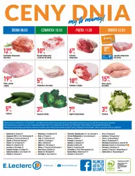 Gazetka promocyjna E Leclerc - Gazetka - ważna od 19.03 do 19.03.2022 - strona 20 - produkty: Kurczak, Kalafior, Top, Sos, Por, Golonka z indyka, Karkówka wieprzowa, Szal, Kosz, Filet z piersi indyka, Sport, Stock, Boczek, Olej, Boczek wieprzowy