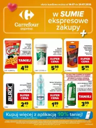 Gazetka promocyjna Carrefour - Gazetka express w SUMIE ekspresowe zakupy - Gazetka - ważna od 20.07 do 20.07.2026 - strona 1 - produkty: Piwa, Piwo, Gra, Chrupki, Lack, Tarczyński, Woda mineralna, Kabanos, Woda, Napój, Cisowianka, Lech Premium