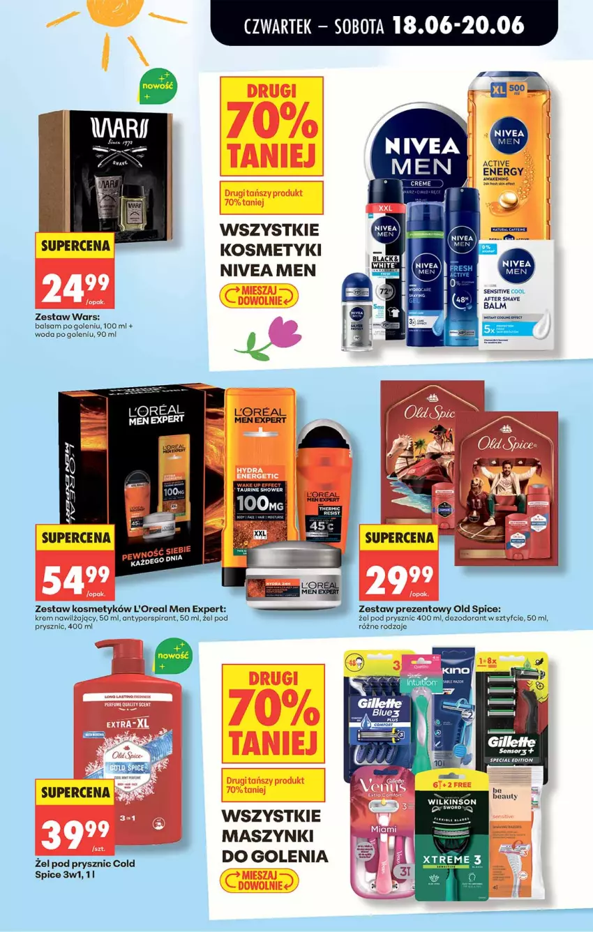Gazetka promocyjna Biedronka - Od Czwartku - ważna 18.06 do 24.06.2026 - strona 19 - produkty: Antyperspirant, Balsam po goleniu, Dezodorant, Fa, Krem nawilżający, Nivea, Nivea Men, Old Spice, Woda, Woda po goleniu, Zestaw prezentowy