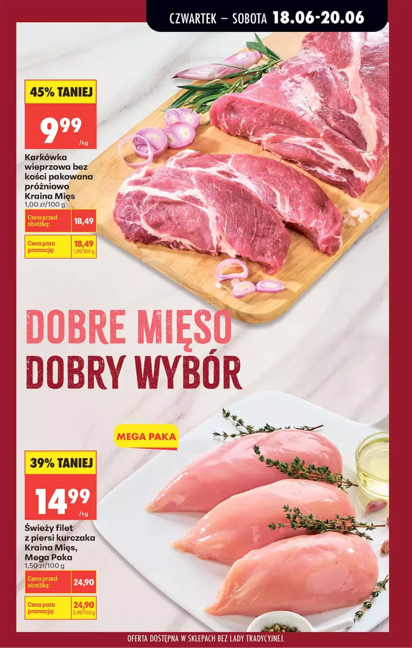 Gazetka promocyjna Biedronka - Od Czwartku - ważna 18.06 do 24.06.2026 - strona 27 - produkty: Filet z piersi kurczaka, Karkówka wieprzowa, Kurczak