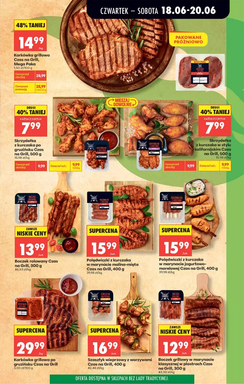Gazetka promocyjna Biedronka - Od Czwartku - ważna 18.06 do 24.06.2026 - strona 29 - produkty: Boczek, Fa, Grill, Jogurt, Kurczak, Mięta, Polędwiczki z kurczaka, Skrzydełka z kurczaka, Warzywa