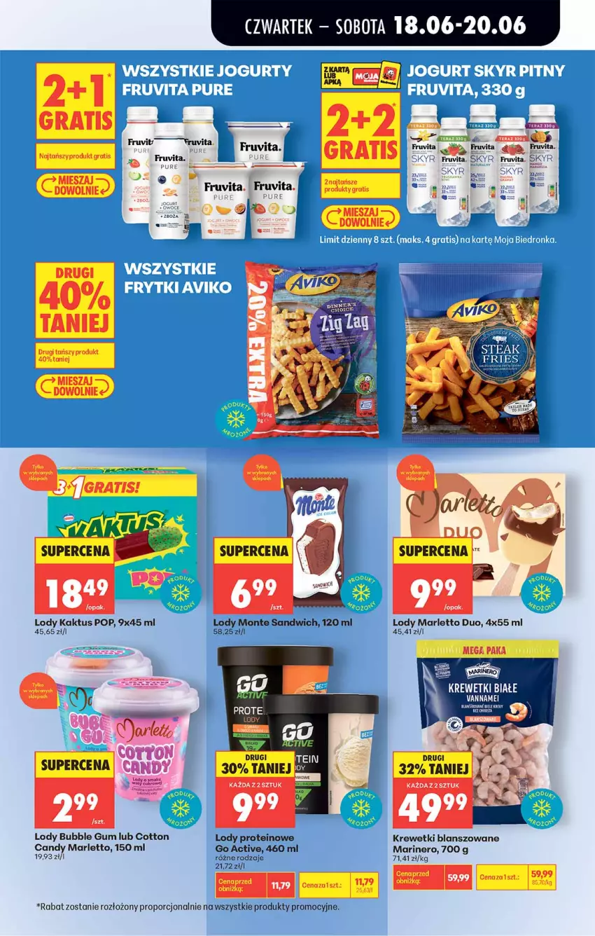 Gazetka promocyjna Biedronka - Od Czwartku - ważna 18.06 do 24.06.2026 - strona 37 - produkty: Candy, Kaktus, Krewetki, LG, Lody, Monte, Por, Pur