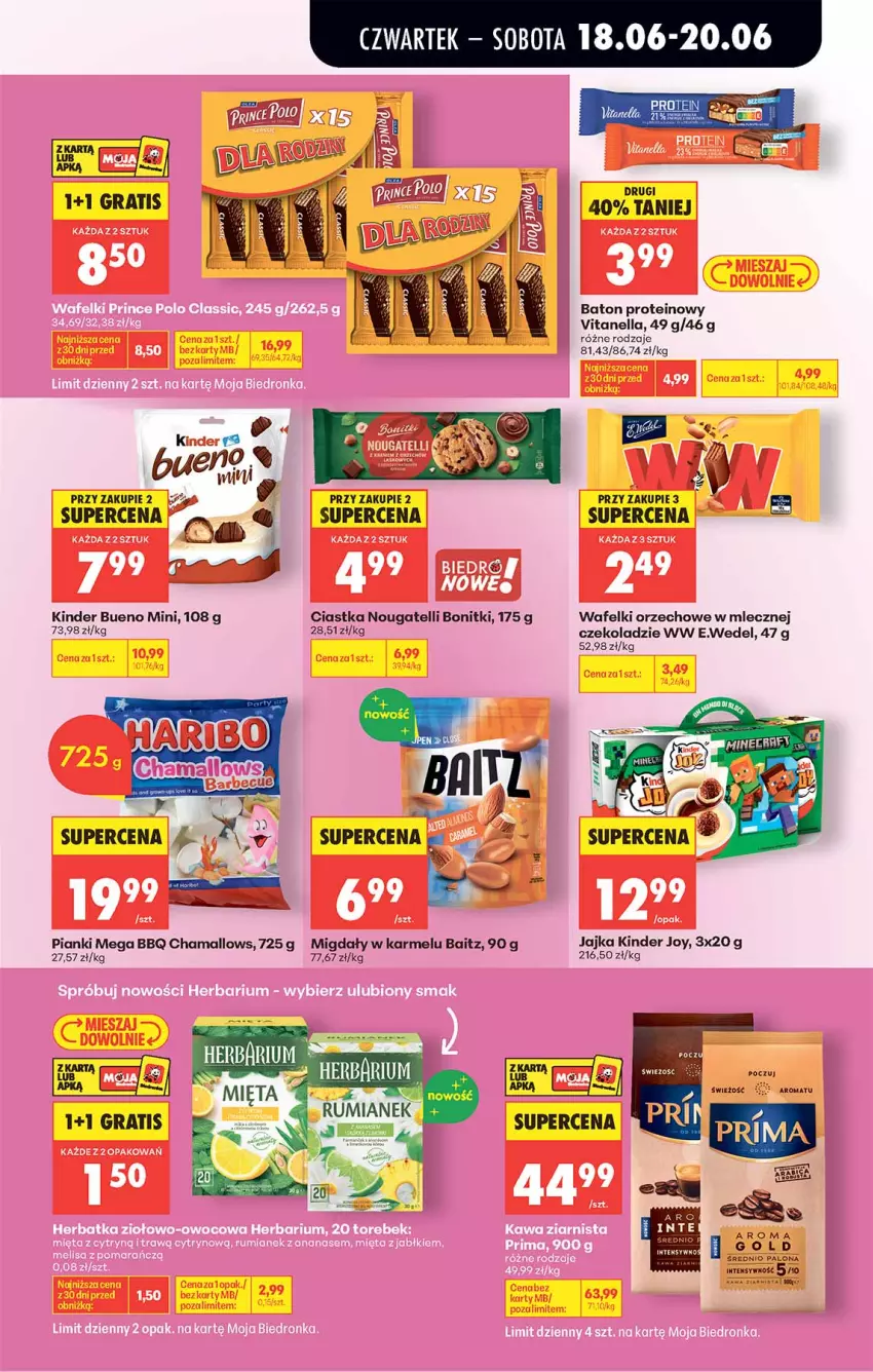 Gazetka promocyjna Biedronka - Od Czwartku - ważna 18.06 do 24.06.2026 - strona 51 - produkty: Baton, Bonitki, Ciastka, Hama, Kinder, Kinder Bueno, LG, Migdały, Rum