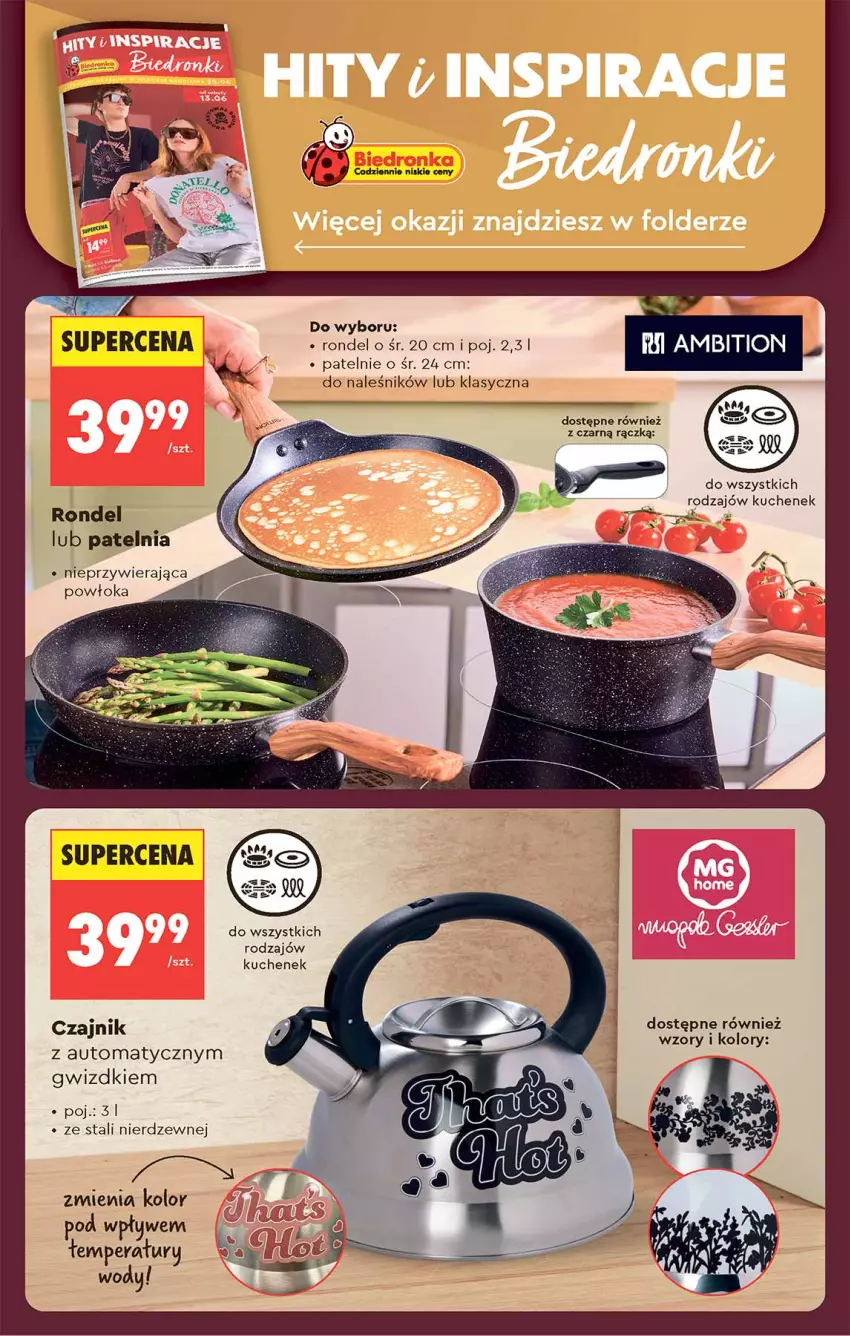 Gazetka promocyjna Biedronka - Od Czwartku - ważna 18.06 do 24.06.2026 - strona 85 - produkty: Czajnik, Patelnia, Rondel