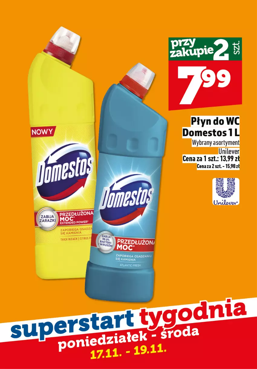 Gazetka promocyjna Topaz - Gazetka - ważna 17.11 do 19.11.2025 - strona 7 - produkty: Domestos, Płyn do wc