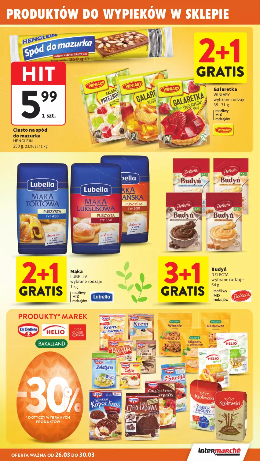 Gazetka promocyjna Intermarche - Gazetka promocyjna - ważna 26.03 do 30.03.2026 - strona 11 - produkty: Bell, Bella, Budyń, Delecta, Gala, Galaretka, Gra, Lubella, Mąka, Winiary