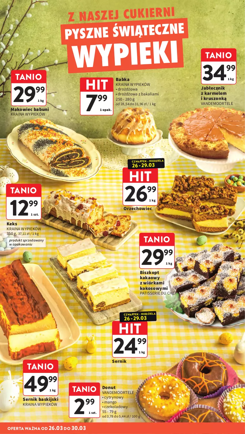 Gazetka promocyjna Intermarche - Gazetka promocyjna - ważna 26.03 do 30.03.2026 - strona 14 - produkty: Babka, Babuni, Cukier, Donut, Kakao, Kokos, Makowiec, Mango, Ser