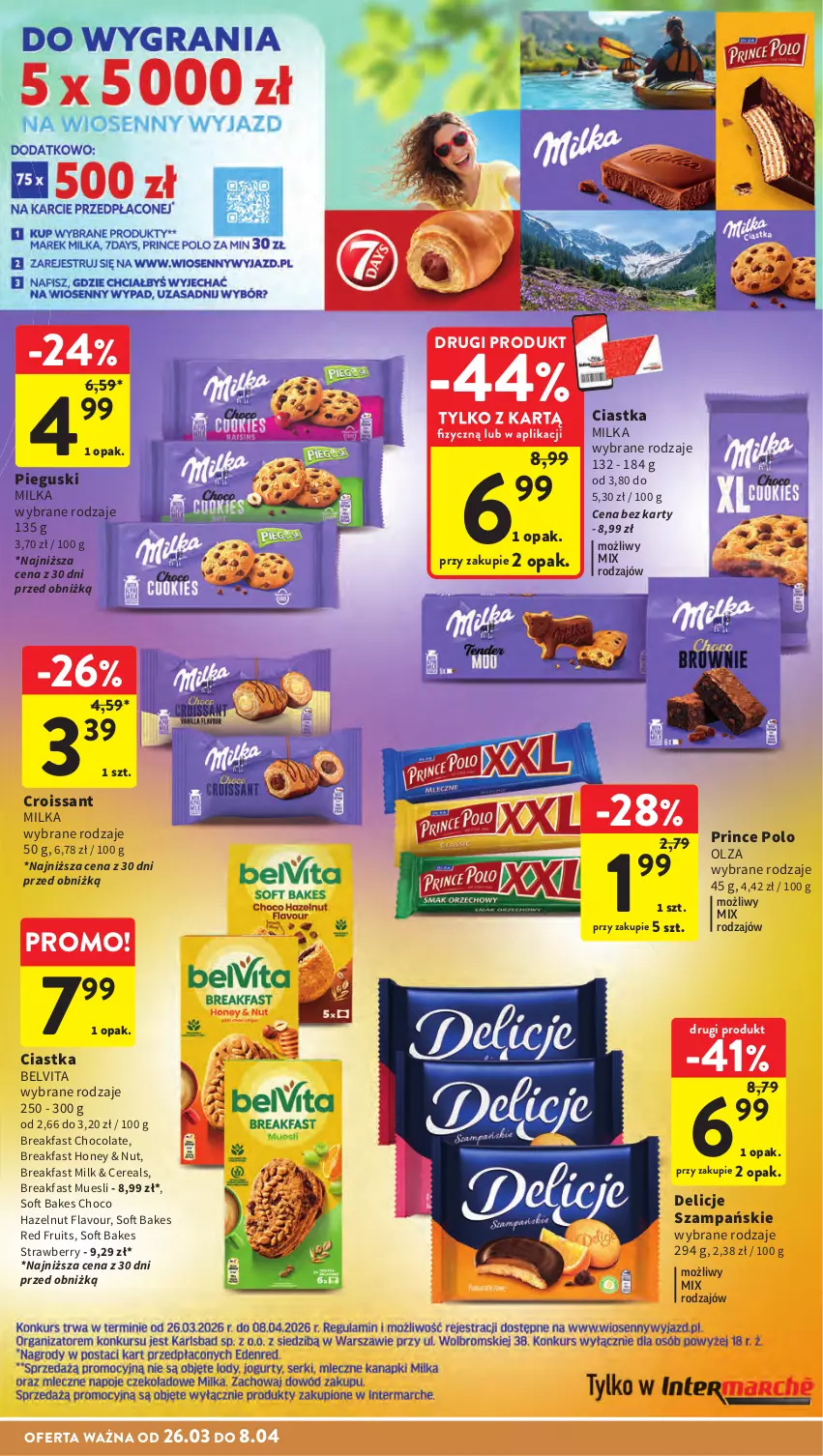Gazetka promocyjna Intermarche - Gazetka promocyjna - ważna 26.03 do 30.03.2026 - strona 31 - produkty: BelVita, Ciastka, Croissant, Delicje, Fa, Milka, Prince Polo