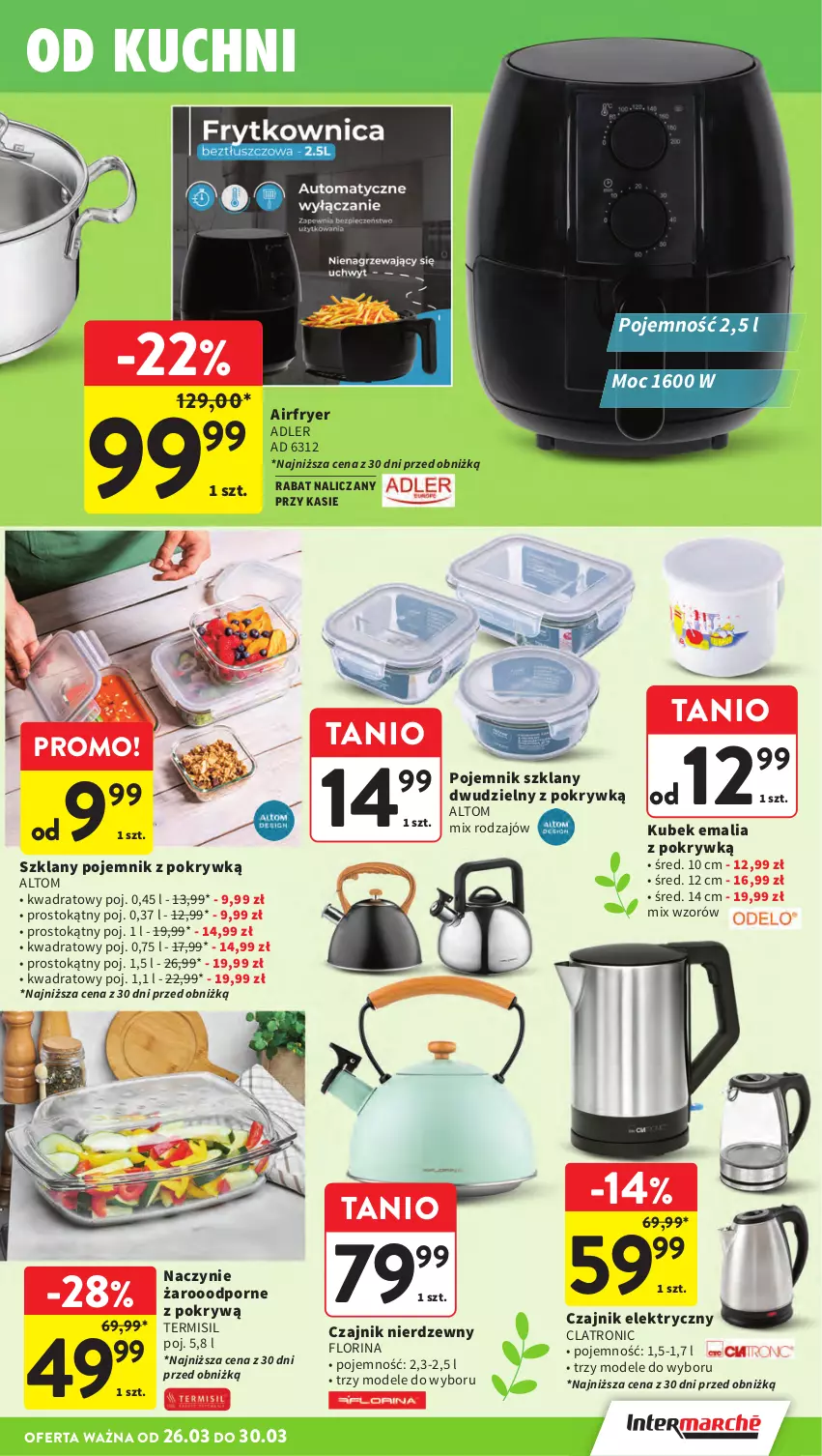 Gazetka promocyjna Intermarche - Gazetka promocyjna - ważna 26.03 do 30.03.2026 - strona 47 - produkty: Czajnik, Czajnik elektryczny, Kubek, Pojemnik, Pojemnik szklany, Pojemnik z pokrywką, Por