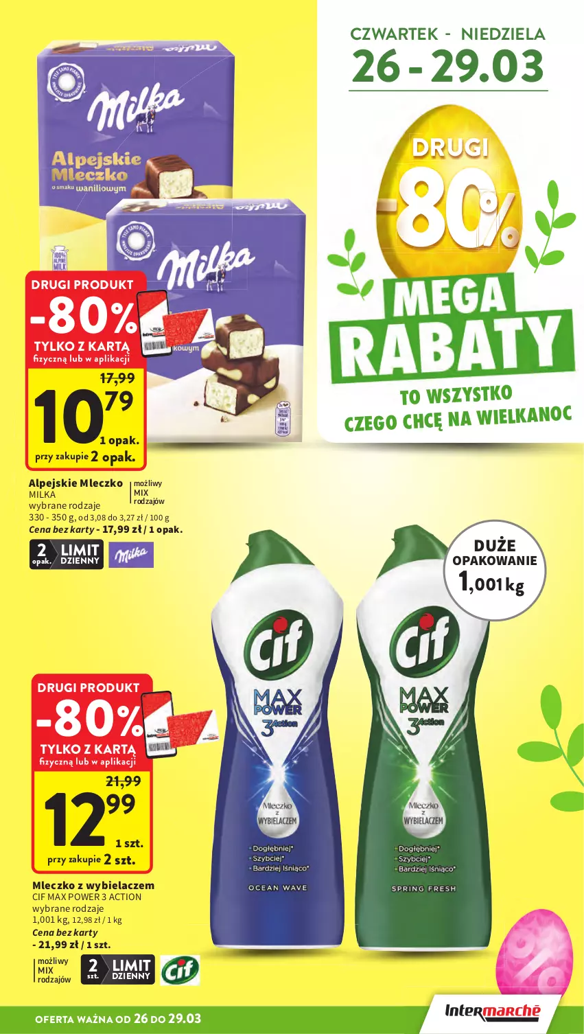 Gazetka promocyjna Intermarche - Gazetka promocyjna - ważna 26.03 do 30.03.2026 - strona 5 - produkty: Cif, Milka, Mleczko
