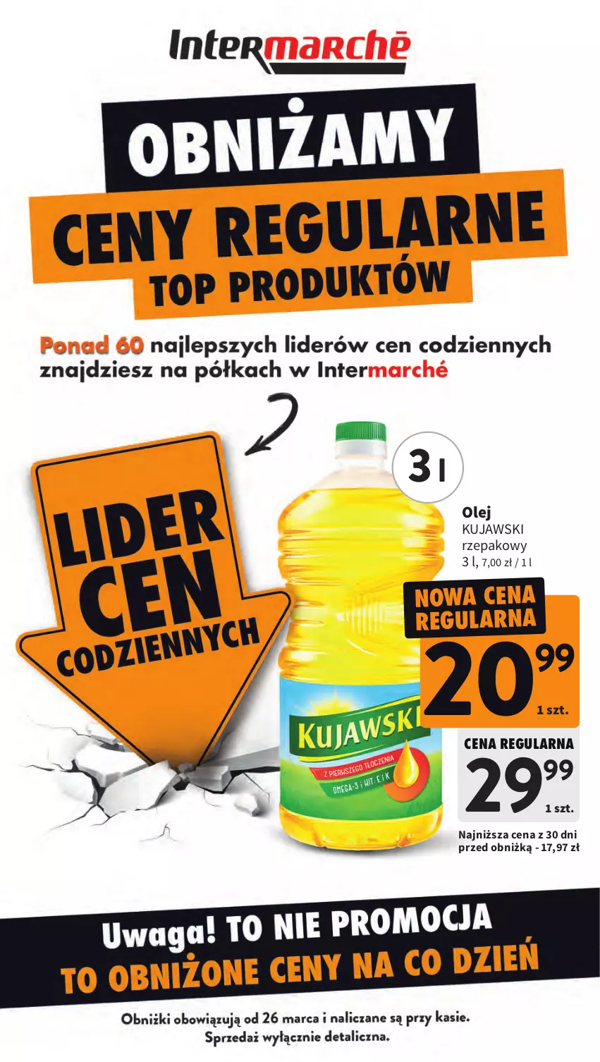 Gazetka promocyjna Intermarche - Gazetka promocyjna - ważna 26.03 do 30.03.2026 - strona 6 - produkty: Kujawski, Olej