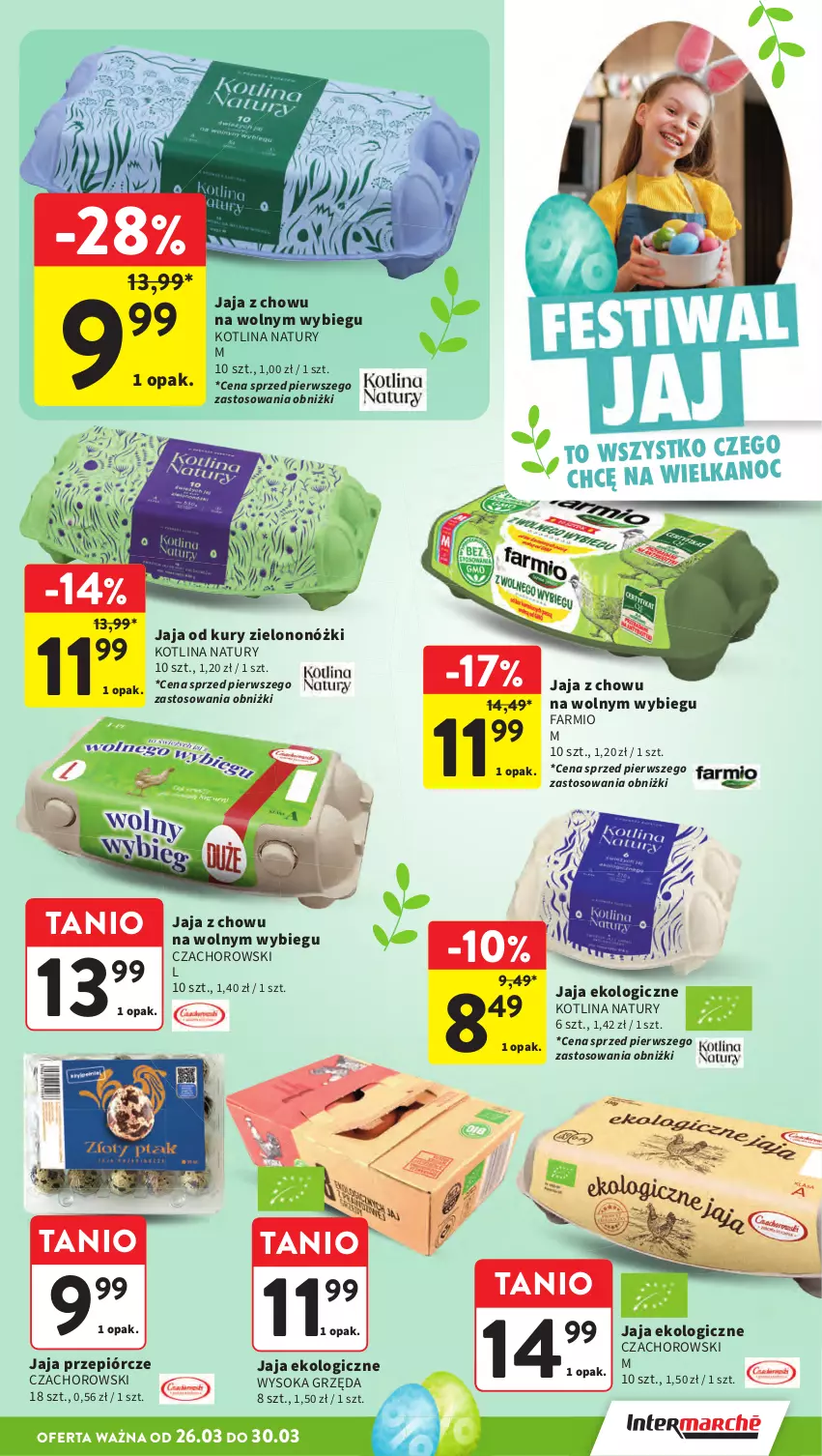 Gazetka promocyjna Intermarche - Gazetka promocyjna - ważna 26.03 do 30.03.2026 - strona 9 - produkty: Fa, Jaja, Kotlin, Sok