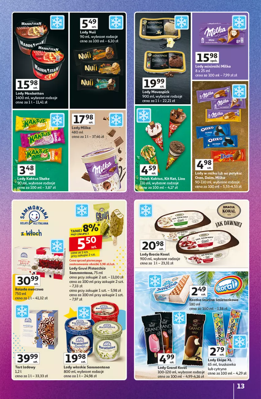 Gazetka promocyjna Auchan - Znane Marki Duży Wybór Hipermarket - ważna 12.06 do 18.06.2025 - strona 13 - produkty: Gra, Kaktus, Kit Kat, Lion, Lody