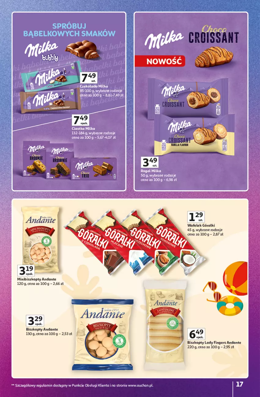 Gazetka promocyjna Auchan - Znane Marki Duży Wybór Hipermarket - ważna 12.06 do 18.06.2025 - strona 17 - produkty: Biszkopty, Góralki, Wafelek