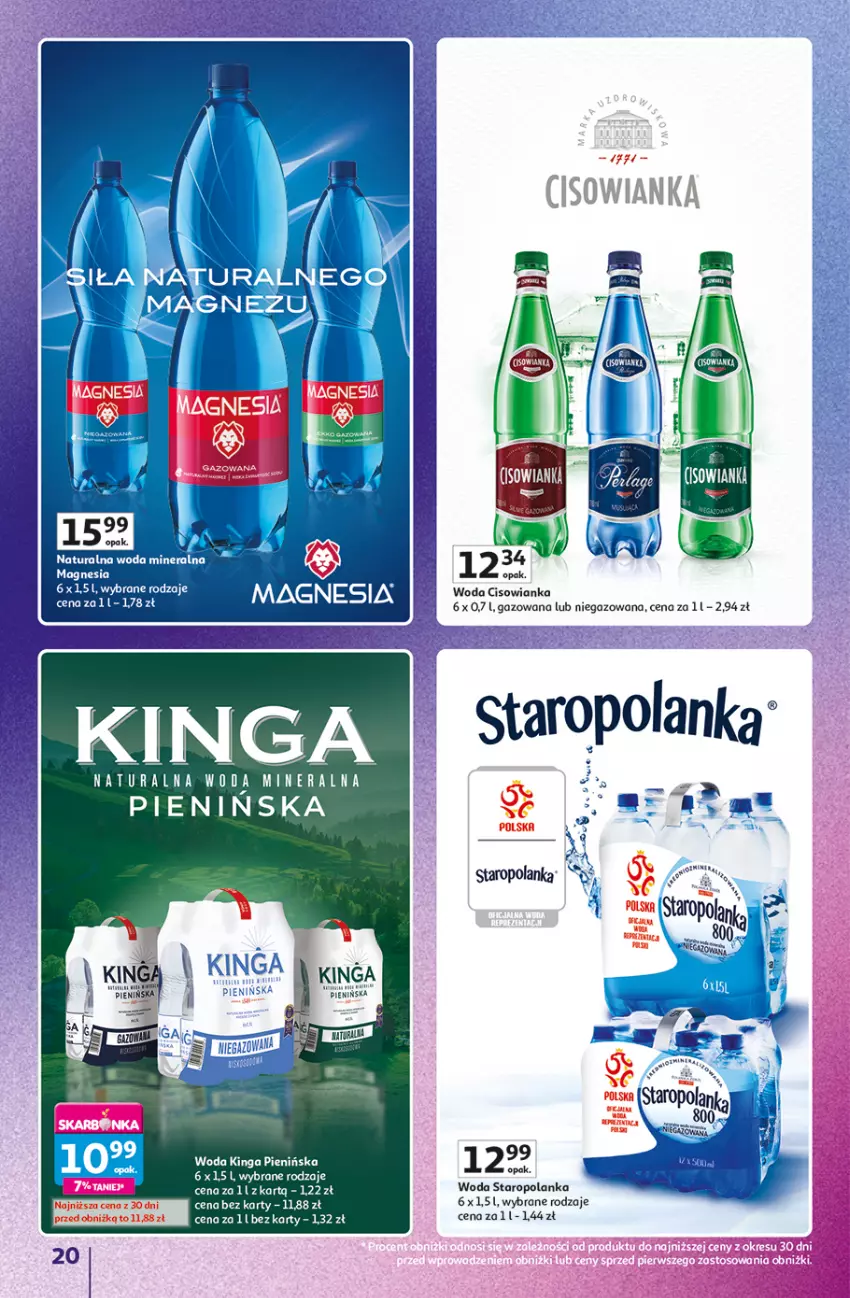 Gazetka promocyjna Auchan - Znane Marki Duży Wybór Hipermarket - ważna 12.06 do 18.06.2025 - strona 20 - produkty: Cisowianka, Fa, Staropolanka, Woda, Woda mineralna