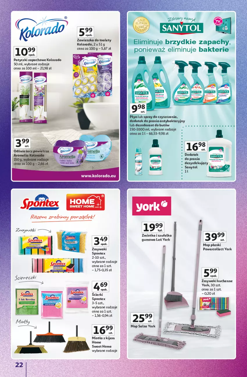 Gazetka promocyjna Auchan - Znane Marki Duży Wybór Hipermarket - ważna 12.06 do 18.06.2025 - strona 22 - produkty: Dezodorant, Fa, Kije, Kolorado, Miotła, Mop, Salsa, Sanytol, Sos, Szufelka
