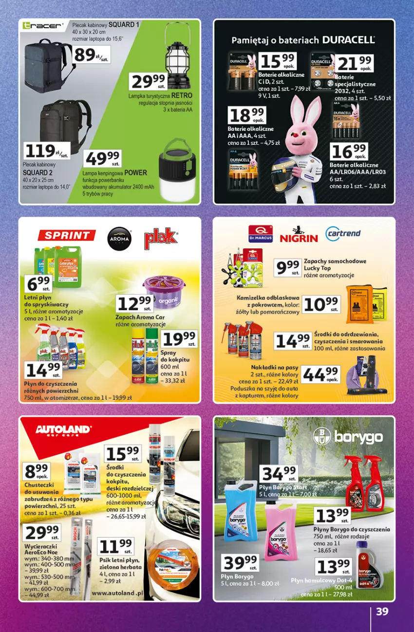 Gazetka promocyjna Auchan - Znane Marki Duży Wybór Hipermarket - ważna 12.06 do 18.06.2025 - strona 39 - produkty: Acer, Akumulator, Bateria, Baterie alkaliczne, Chusteczki, Herbata, Kamizelka, Kamizelka odblaskowa, Lampa, Płyn do spryskiwaczy, Poduszka, Powerbank, Top