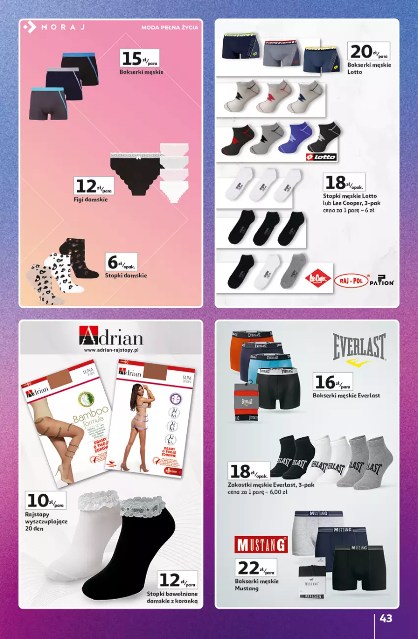 Gazetka promocyjna Auchan - Znane Marki Duży Wybór Hipermarket - ważna 12.06 do 18.06.2025 - strona 43 - produkty: Bokserki, Figi, Mus, Ser, Top