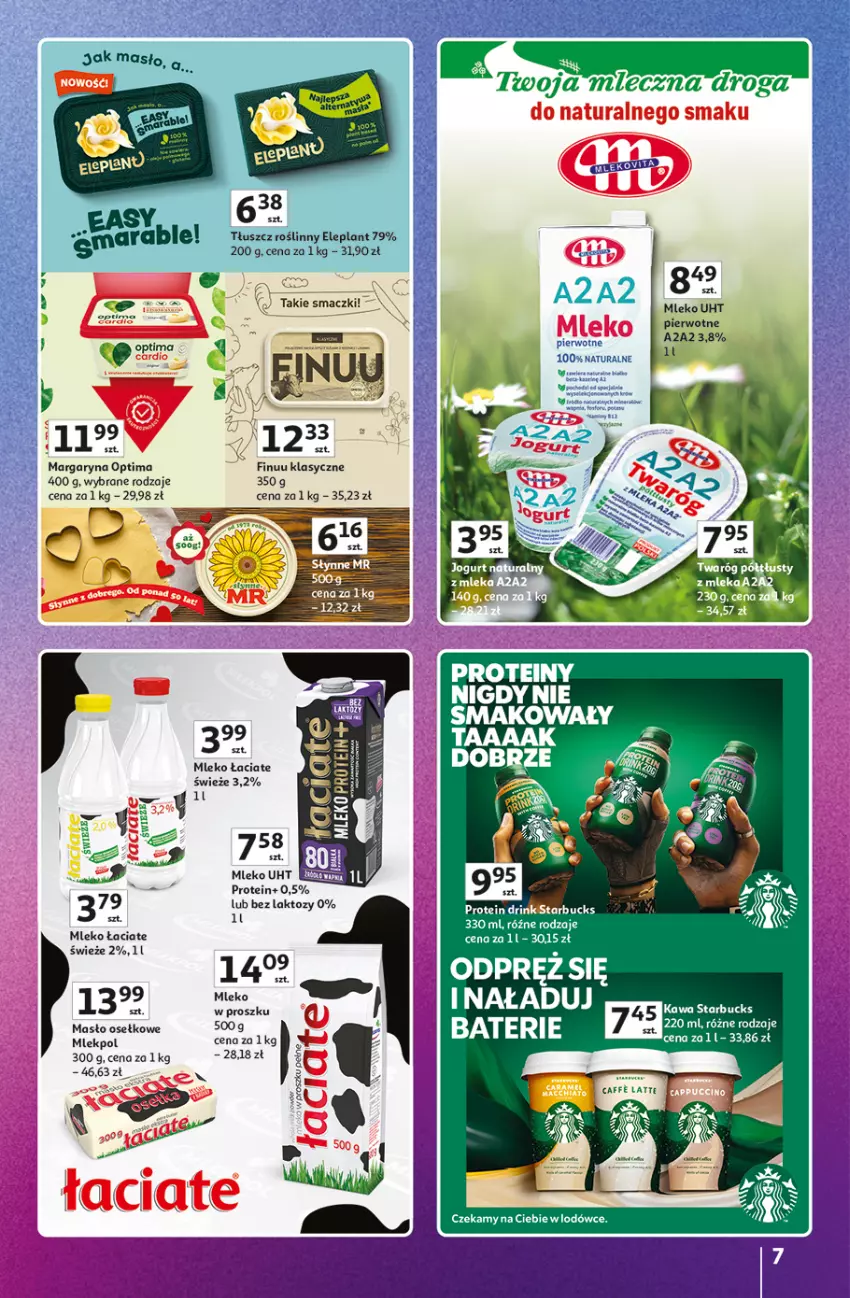 Gazetka promocyjna Auchan - Znane Marki Duży Wybór Hipermarket - ważna 12.06 do 18.06.2025 - strona 7 - produkty: BIC, Fa, Finuu, Kawa, Margaryna, Masło, Miecz, Mleko, Optima, Ser