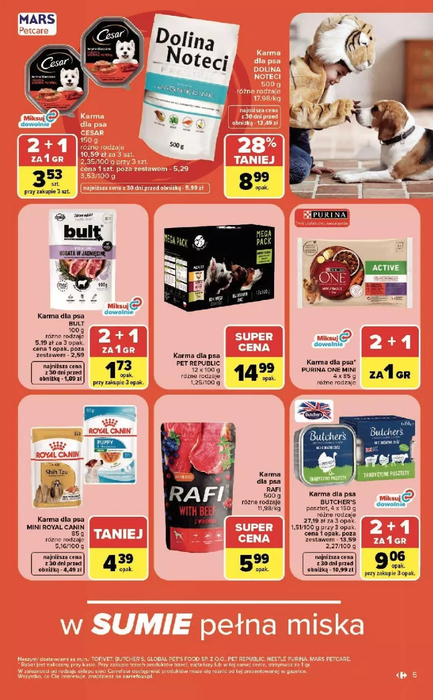 Gazetka promocyjna Carrefour - Gazetka ZOOkątek w SUMIE sama miłość - ważna 22.06 do 04.07.2026 - strona 5 - produkty: Pasztet, Pur, Purina, Royal Canin, Sejf, Ser
