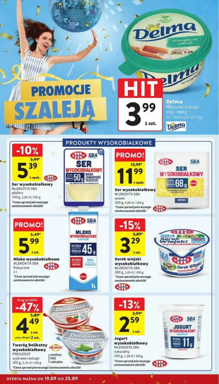 Gazetka promocyjna Intermarche - ważna 19.09 do 25.09.2024 - strona 13 - produkty: Jogurt, Mleko, Mlekovita, Por, Ser, Serek, Serek wiejski, Sok, Szal, Twaróg, Twaróg delikatny