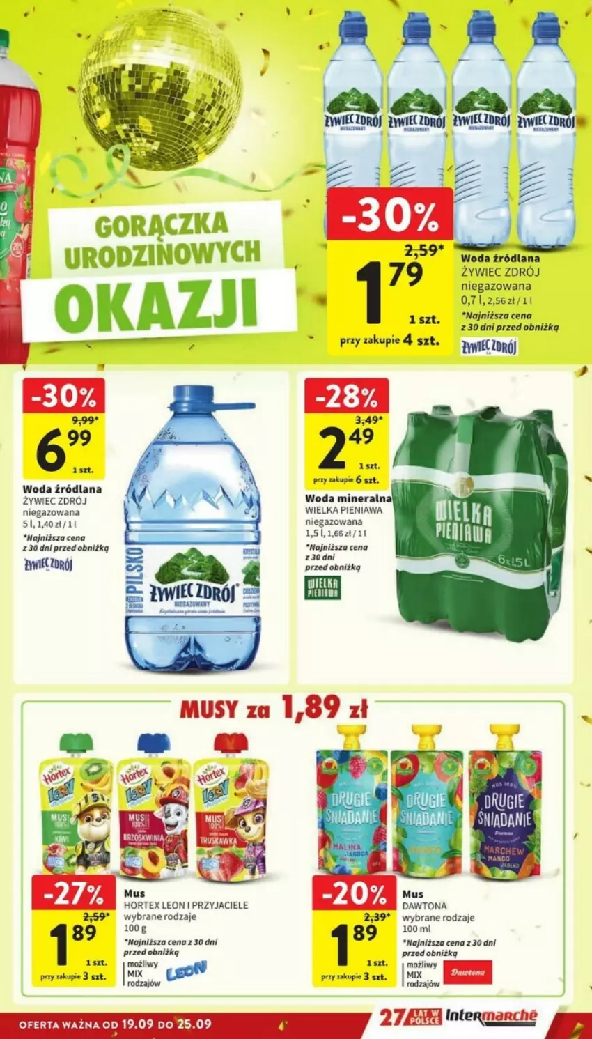 Gazetka promocyjna Intermarche - ważna 19.09 do 25.09.2024 - strona 25 - produkty: Dawtona, Hortex, LANA, Leon, Mus, Woda