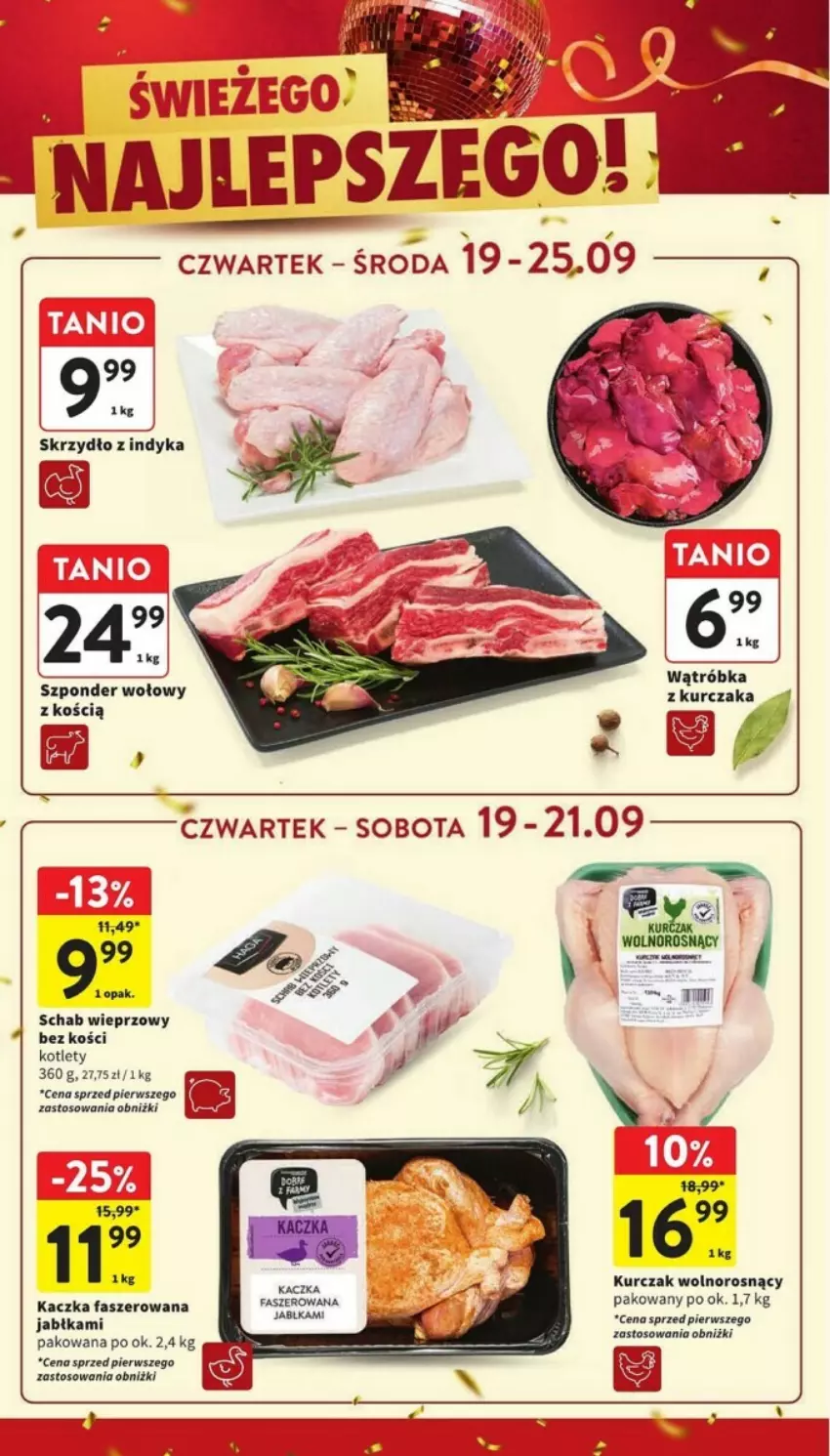 Gazetka promocyjna Intermarche - ważna 19.09 do 25.09.2024 - strona 4 - produkty: Kotlet, Kurczak, Szponder wołowy