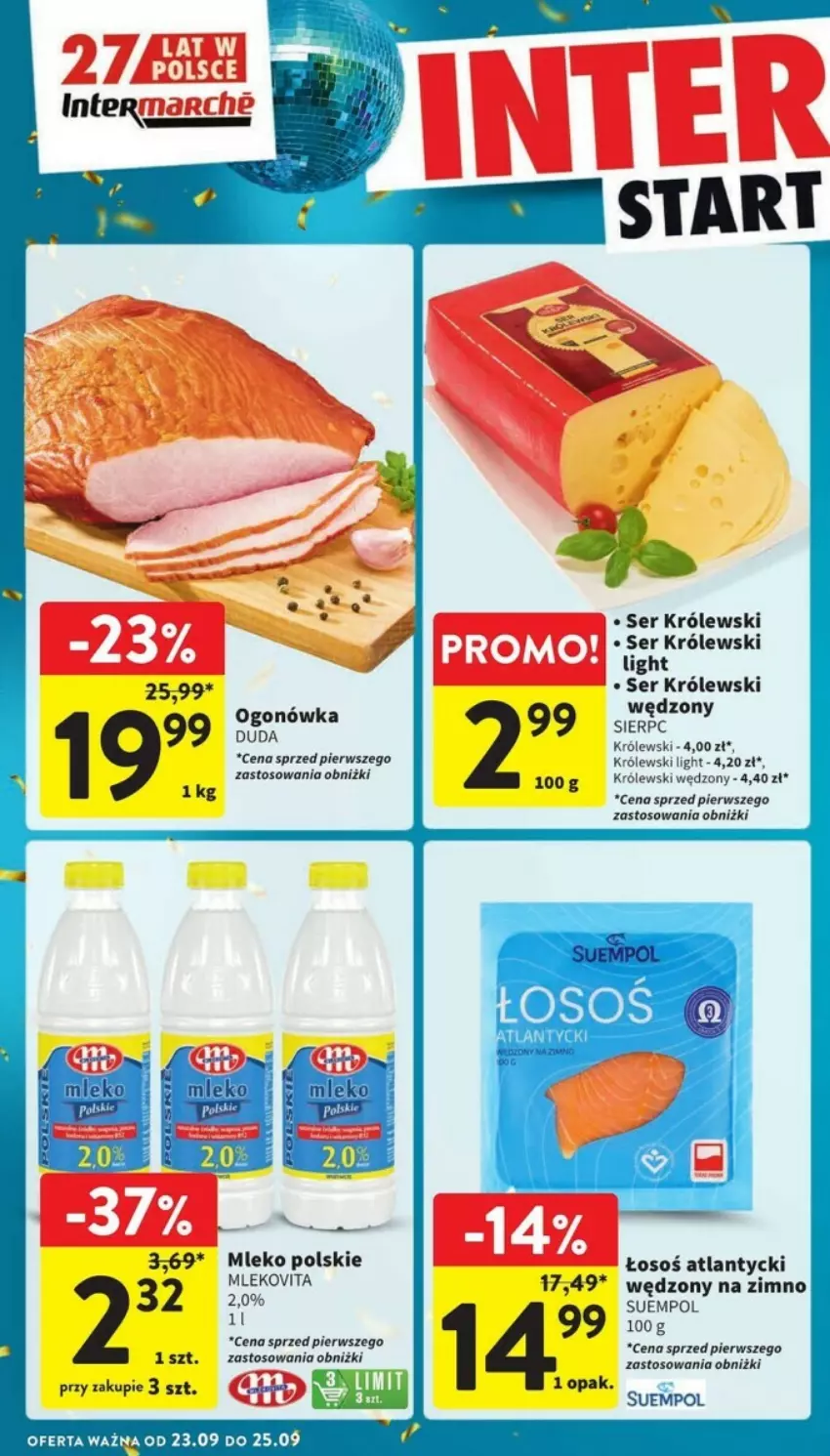 Gazetka promocyjna Intermarche - ważna 19.09 do 25.09.2024 - strona 41 - produkty: Duda, Królewski, Mleko, Ogonówka, Ser, Suempol