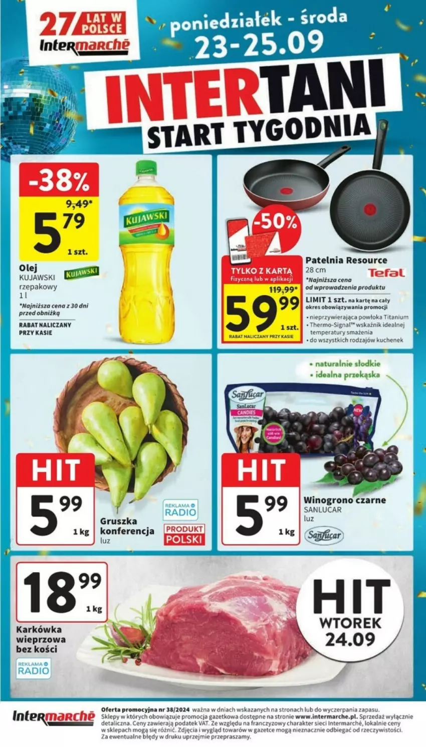 Gazetka promocyjna Intermarche - ważna 19.09 do 25.09.2024 - strona 43 - produkty: Kujawski, Olej, Patelnia, Wino