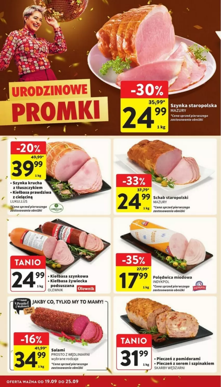 Gazetka promocyjna Intermarche - ważna 19.09 do 25.09.2024 - strona 6 - produkty: Kiełbasa, Piec, Ser, Szpinak, Szynka