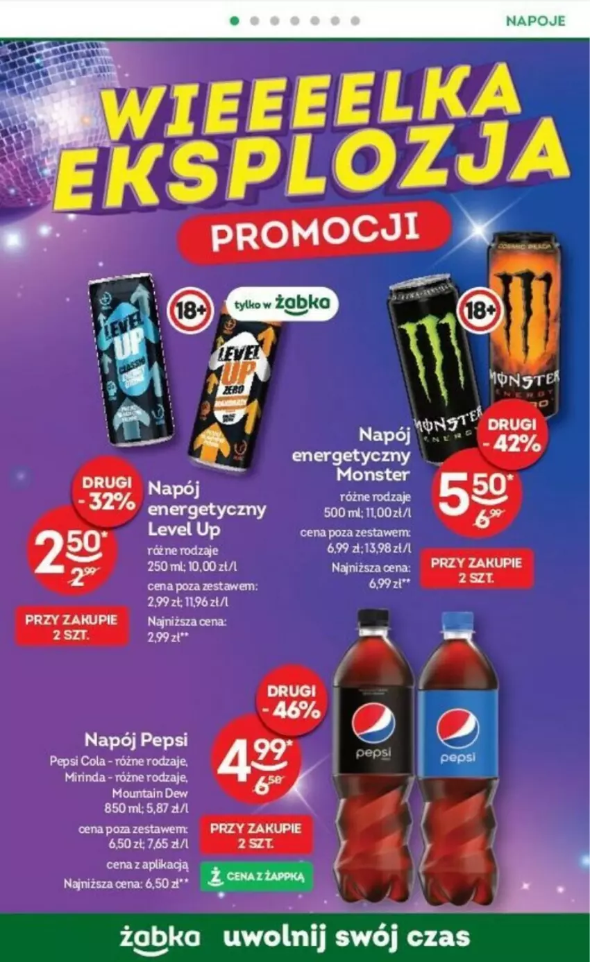 Gazetka promocyjna Żabka - ważna 24.01 do 30.01.2024 - strona 15 - produkty: Fa, Mirinda, Napój, Napój energetyczny, Pepsi